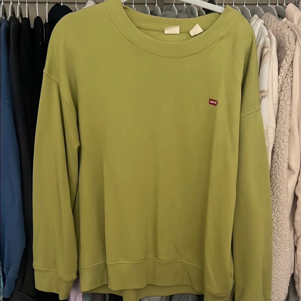 Levi's Green Crewneck Sweater Soft Cotton Blend